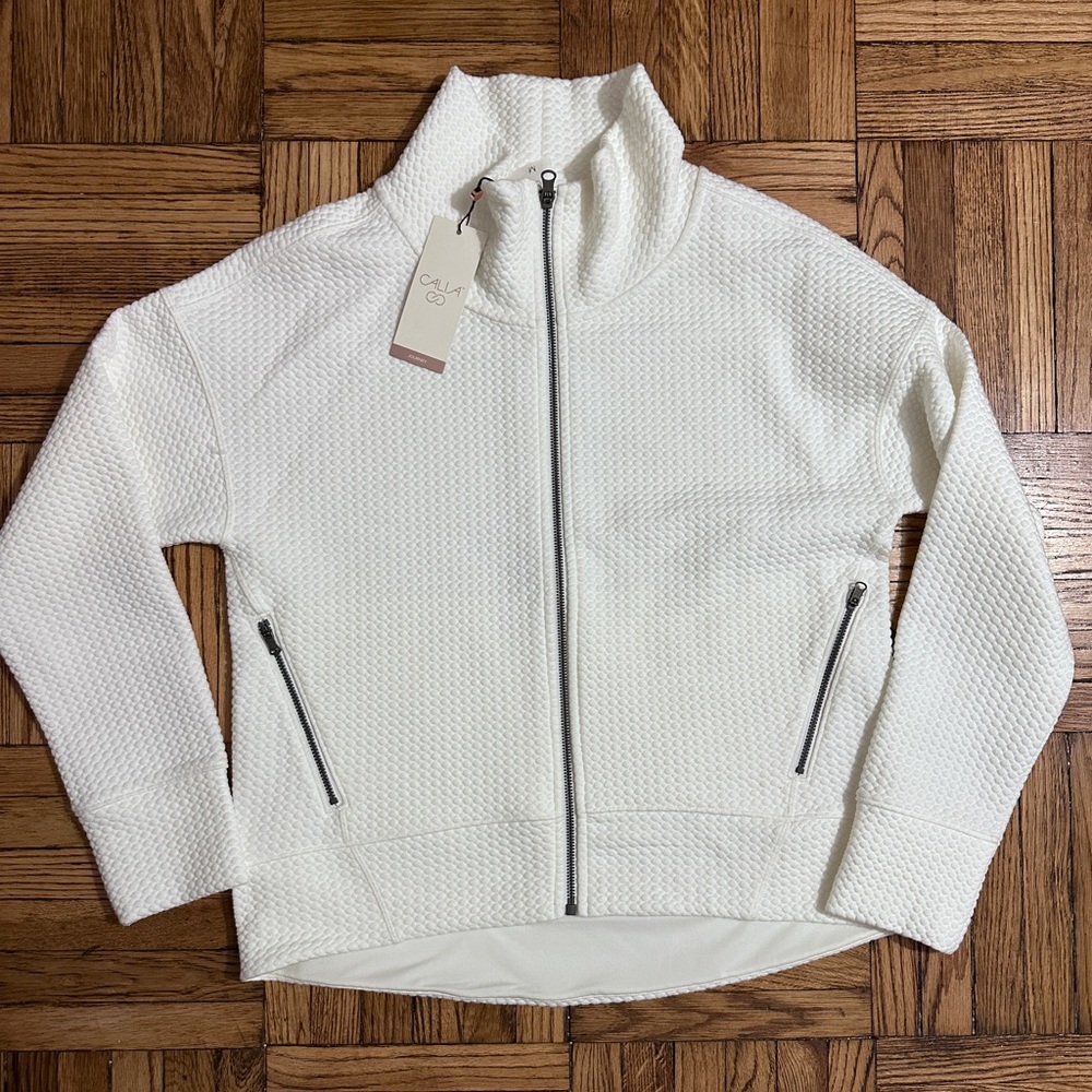 Calia textured zip up